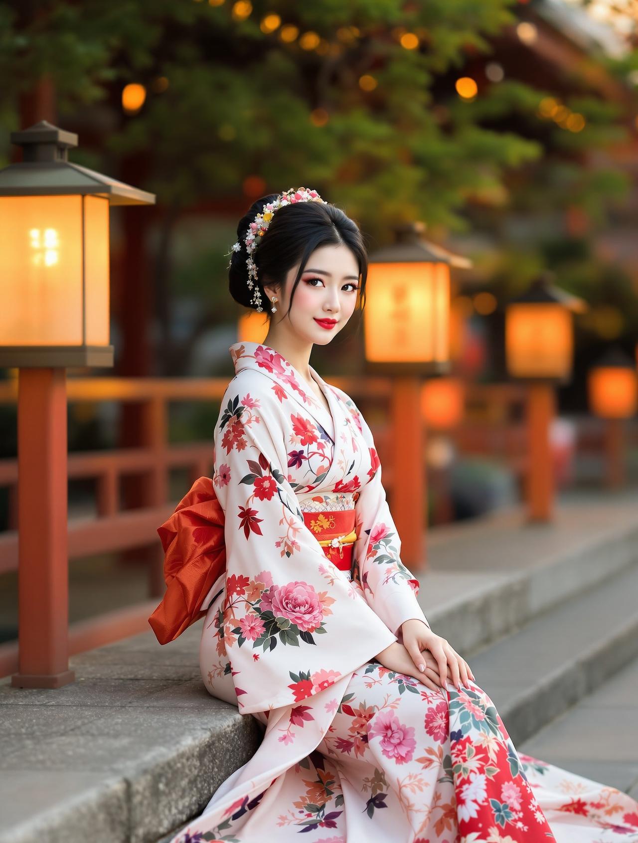 晨曦中的温柔 - 和服少女 缩略图 2